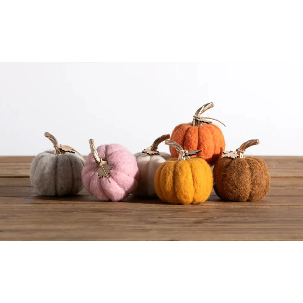 Shiraleah Assorted Colors Felt Pumpkins