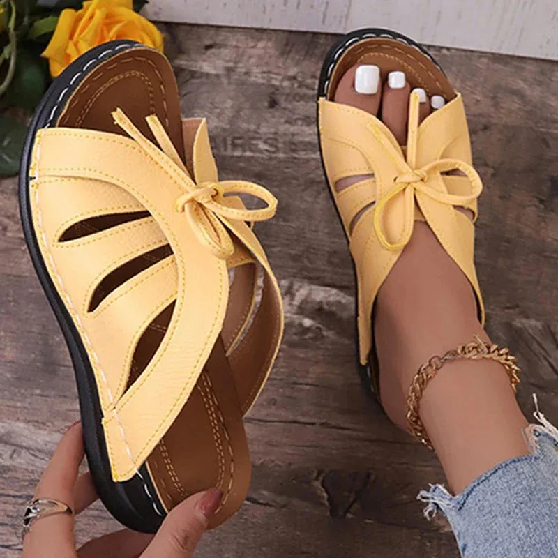 Shoes Sandals Women Summer Retro Women Shoe Slip On Women's Shoes Wedge Shoes Woman Outdoor Women Slippers Footwear Female