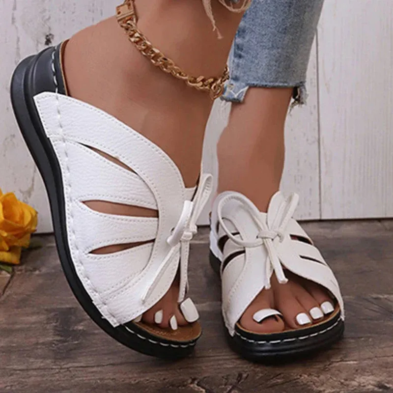 Shoes Sandals Women Summer Retro Women Shoe Slip On Women's Shoes Wedge Shoes Woman Outdoor Women Slippers Footwear Female