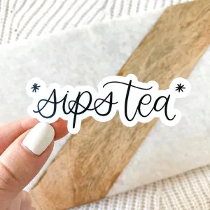 Sips Tea Sticker