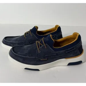 Skechers Mens Bellingers Classic Fit Memory Foam Casual Boat Shoe Size 11.5 Navy