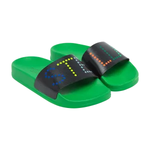 SLIDERS WITH STELLA DOTS,GREEN/BLACK