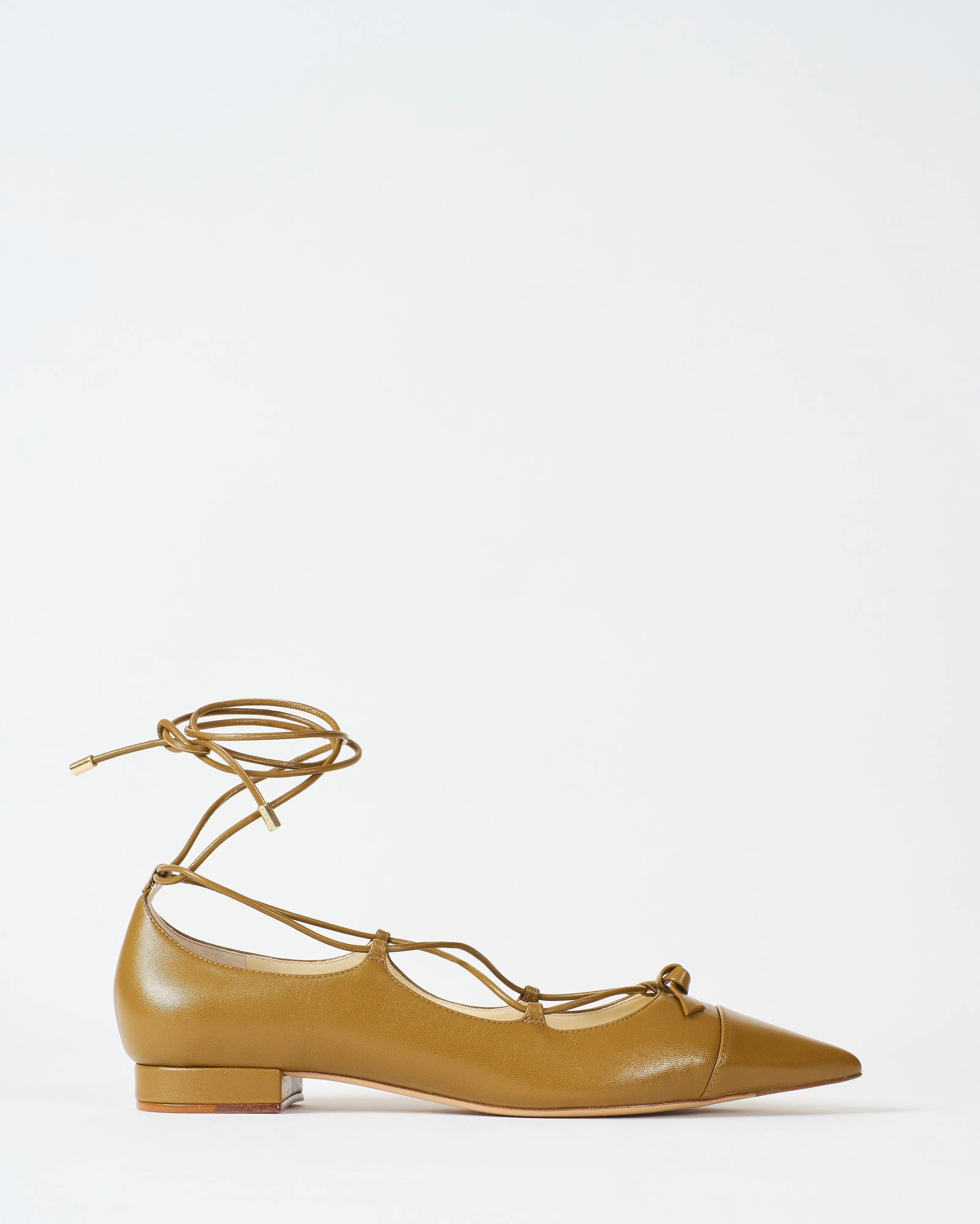 slim clarita lace up flat