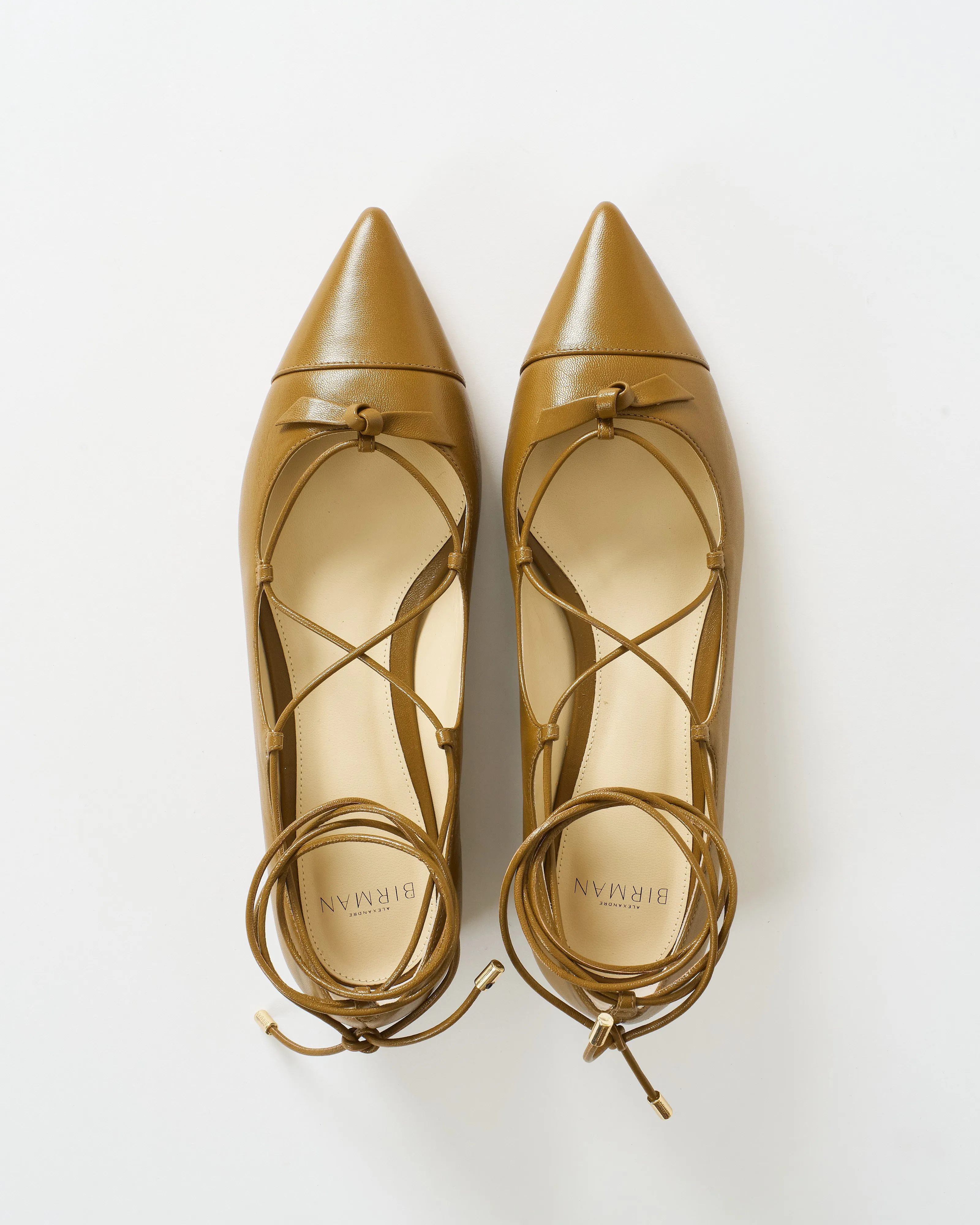 slim clarita lace up flat
