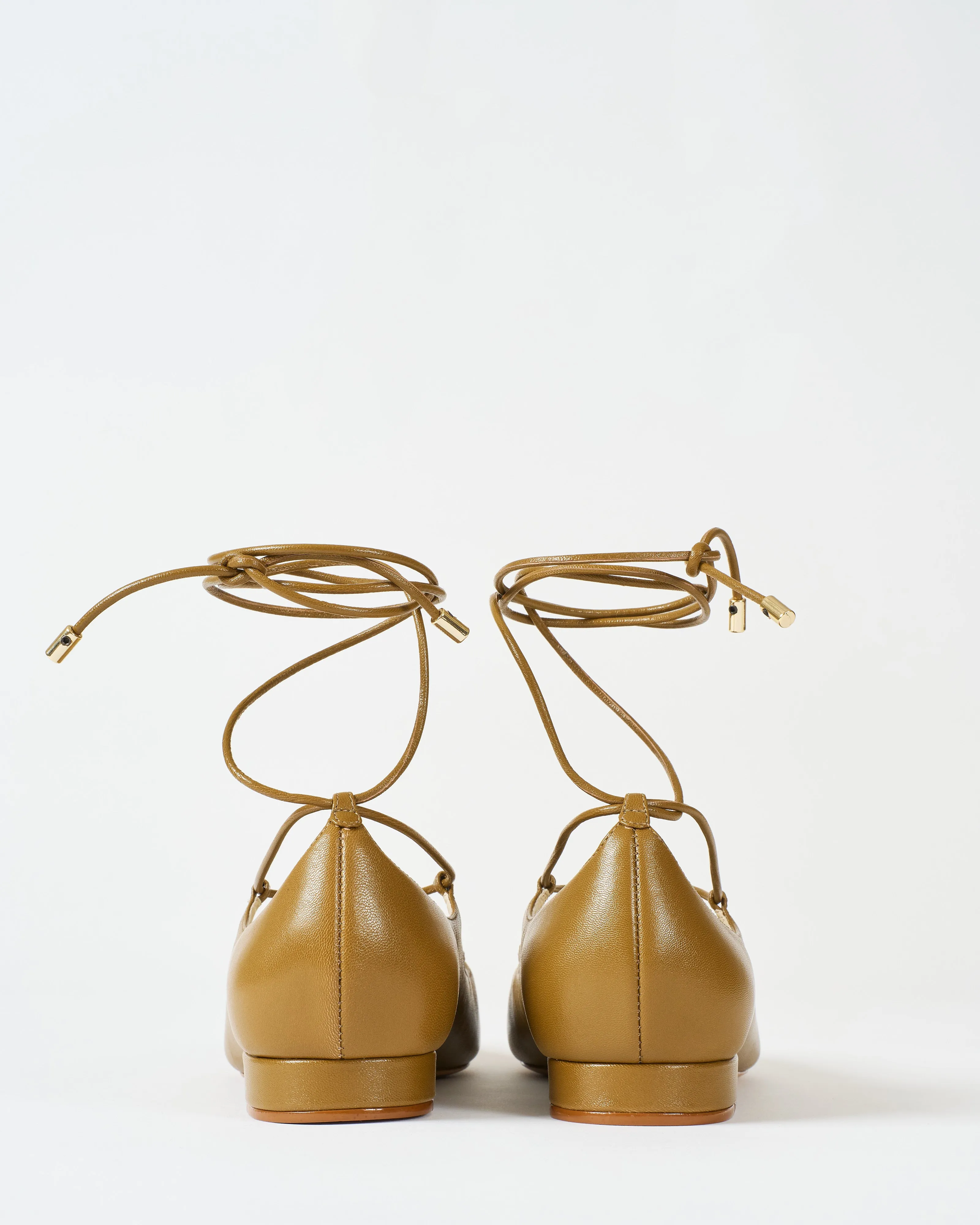 slim clarita lace up flat