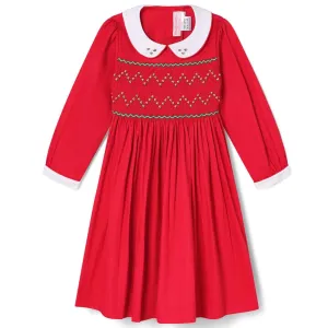 Smocked Red Geo Dress