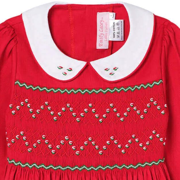 Smocked Red Geo Dress