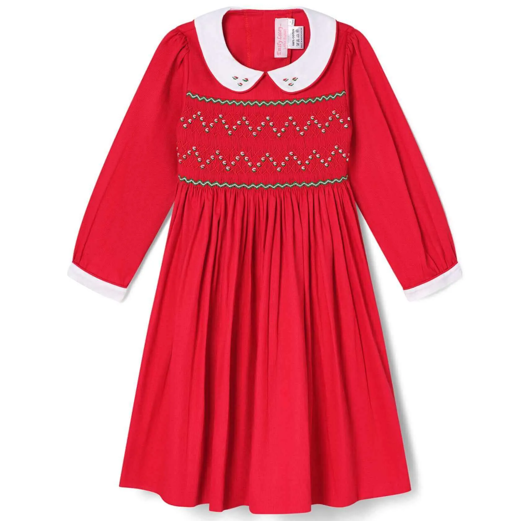 Smocked Red Geo Dress