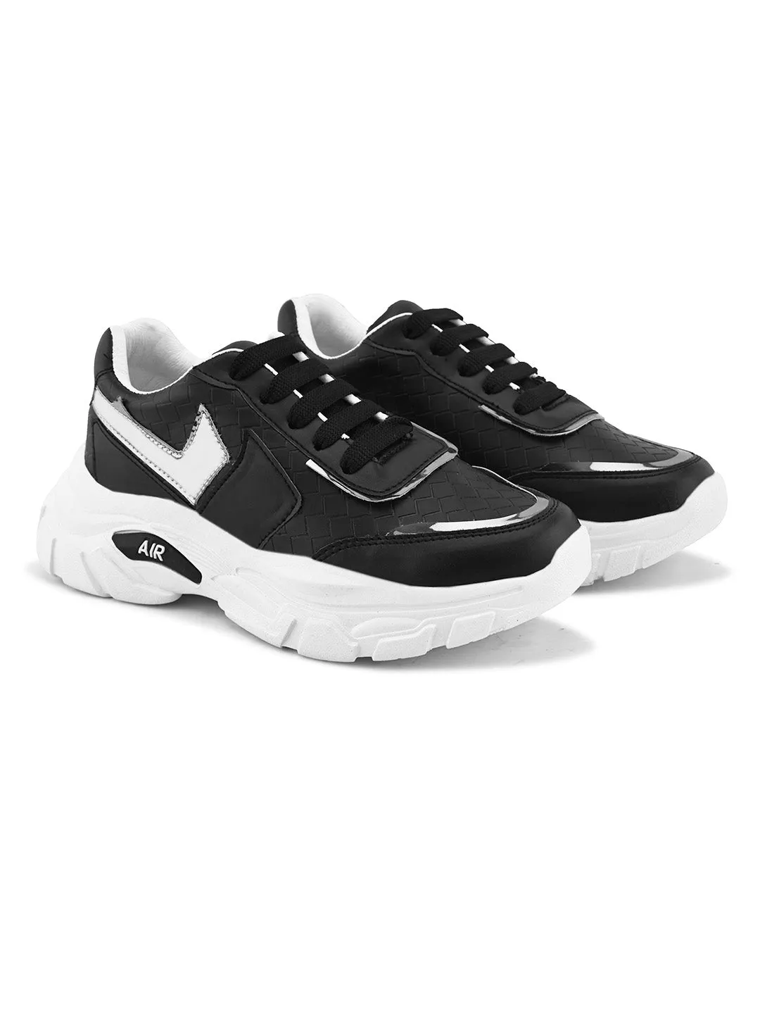 Soft Lace up Sneakers, Lightweight & Trendy Running Sports Shoes