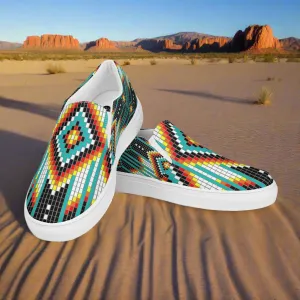 Southwest Collection Men's Canvas Slip-On Shoes Hotai Native Pattern