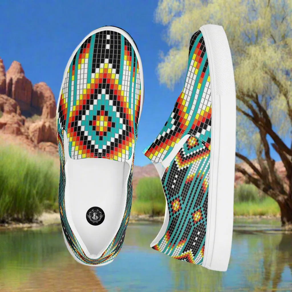 Southwest Collection Men's Canvas Slip-On Shoes Hotai Native Pattern