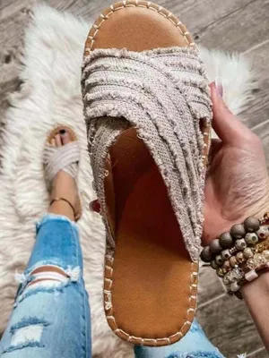 Stunncal Cleo Espadrille Slides(3 colors)