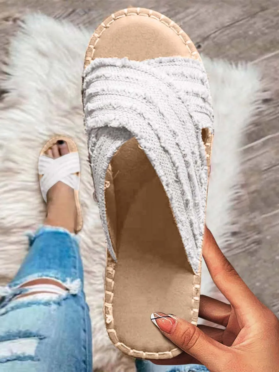 Stunncal Cleo Espadrille Slides(3 colors)