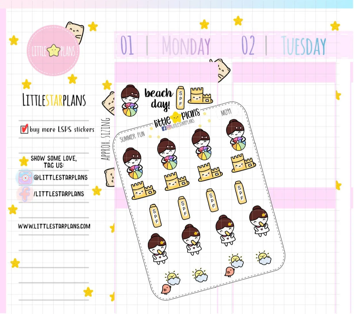 Summer Fun, Beach | Mimi Planner Stickers