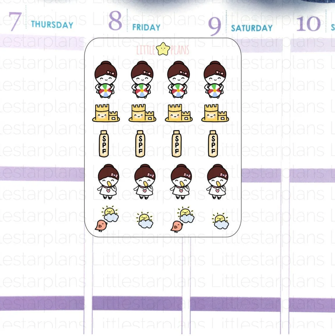 Summer Fun, Beach | Mimi Planner Stickers