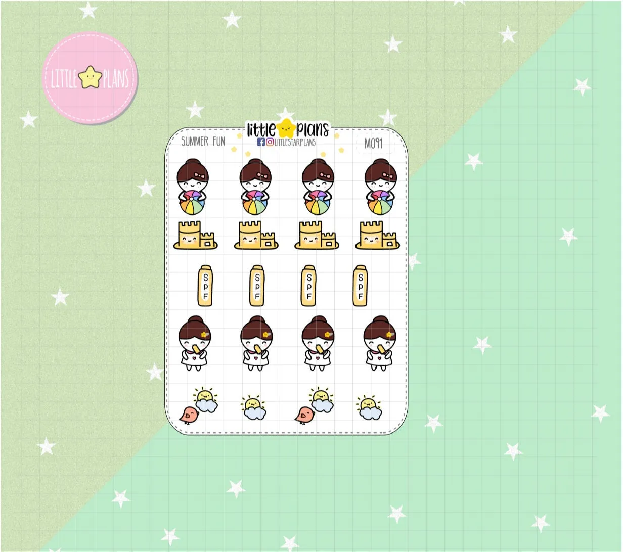 Summer Fun, Beach | Mimi Planner Stickers