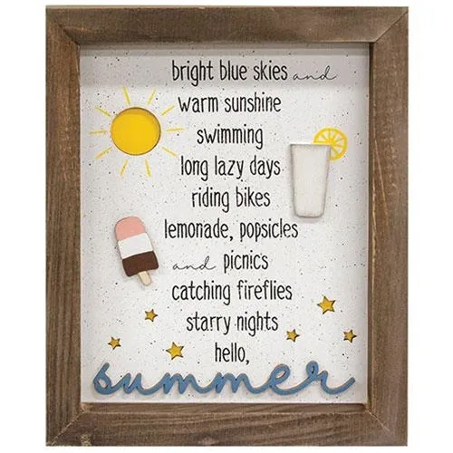 Summer Shadowbox Sign
