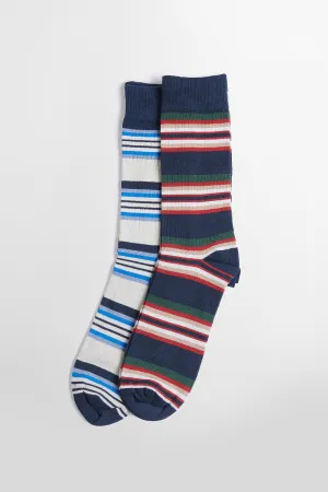 Summer Stripe 2 Pack Socks