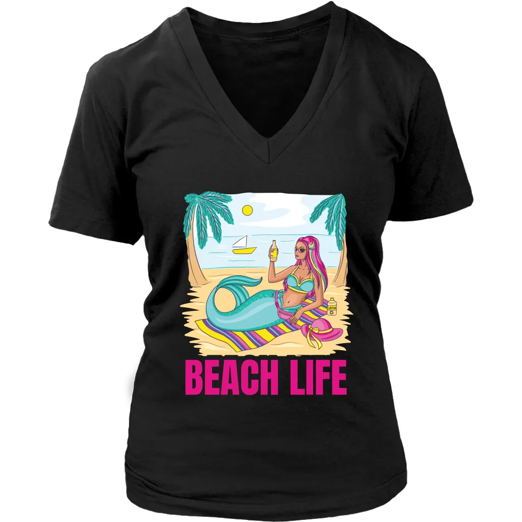 Summer T-shirt, Beach T-shirt, Mermaid T-shirt, Beach Life Shirt