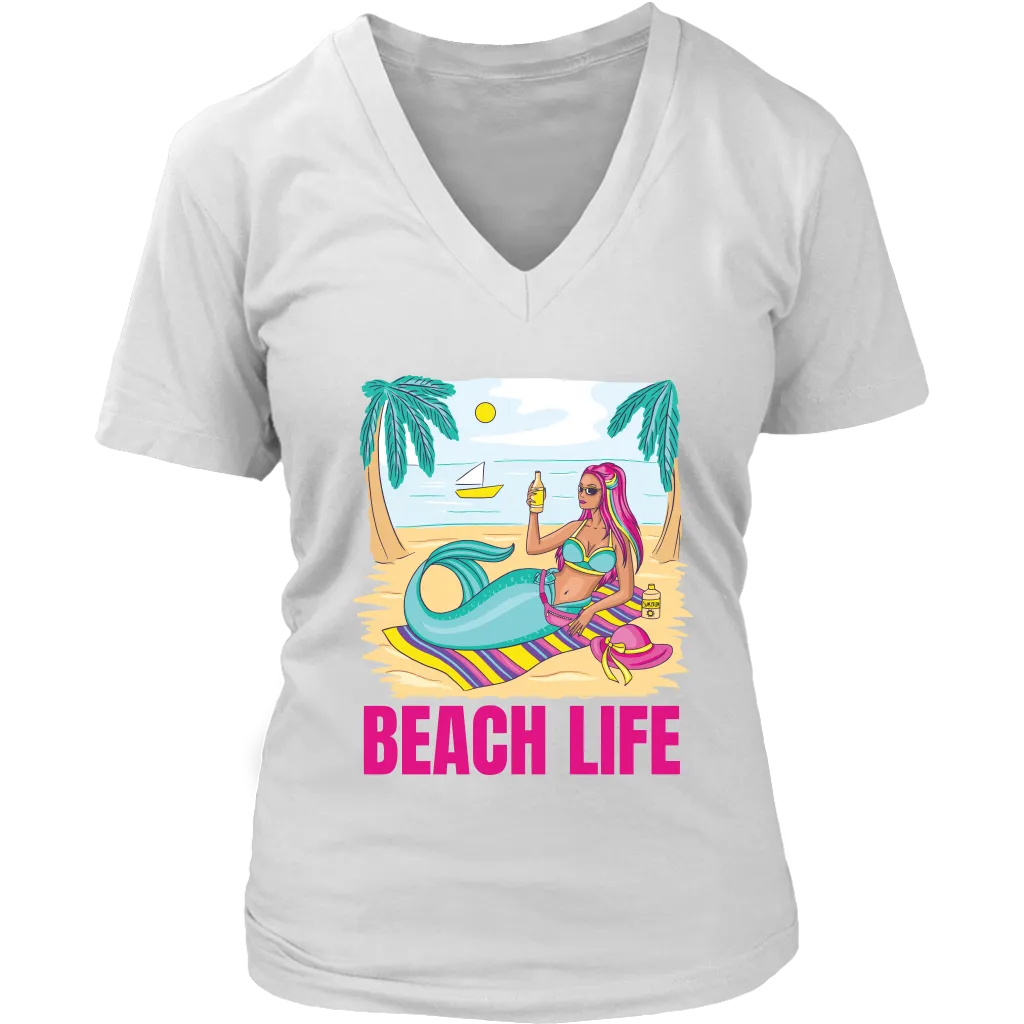 Summer T-shirt, Beach T-shirt, Mermaid T-shirt, Beach Life Shirt