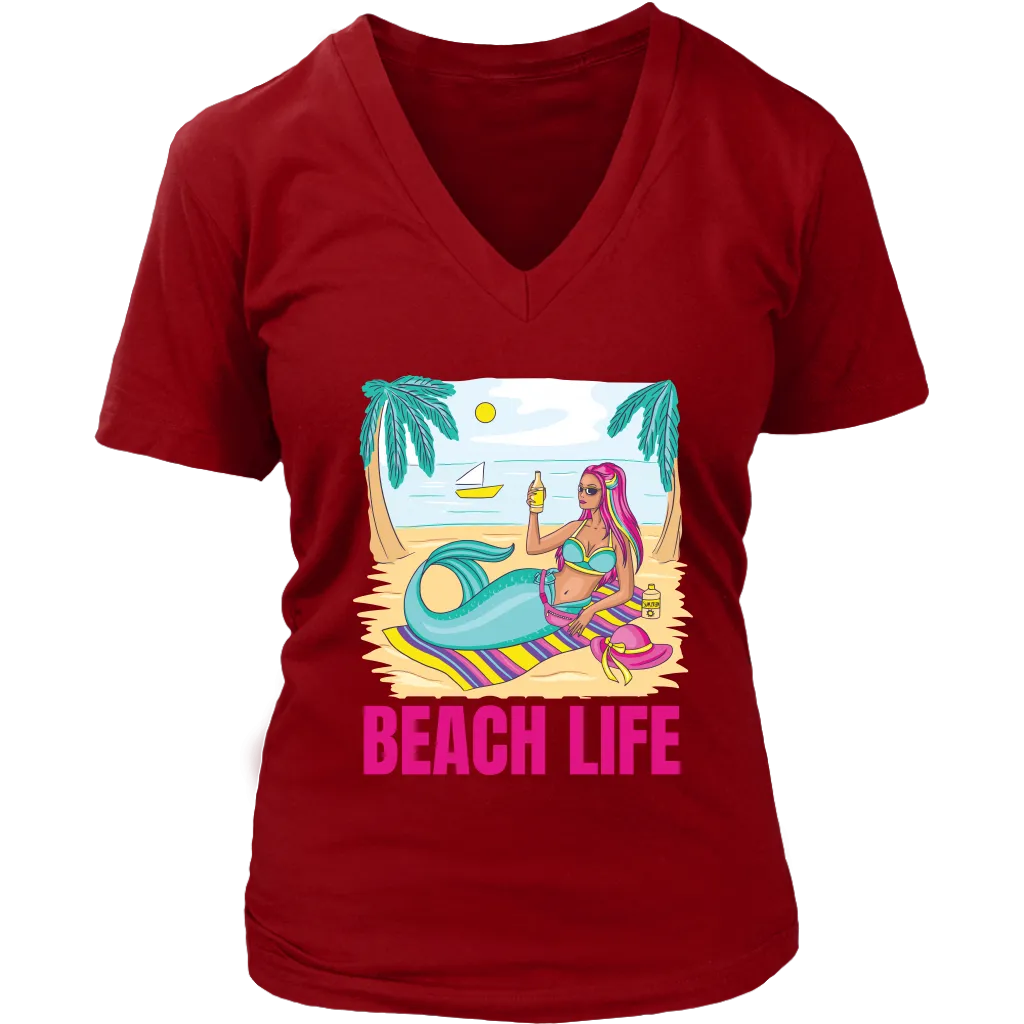 Summer T-shirt, Beach T-shirt, Mermaid T-shirt, Beach Life Shirt