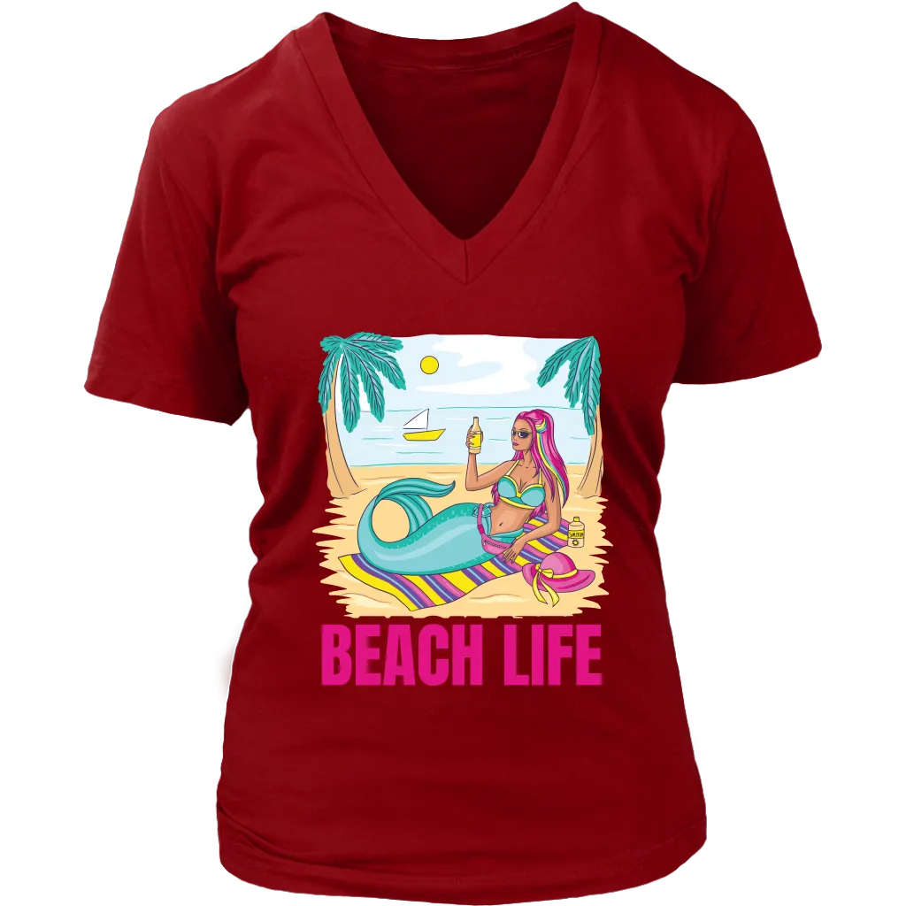 Summer T-shirt, Beach T-shirt, Mermaid T-shirt, Beach Life Shirt