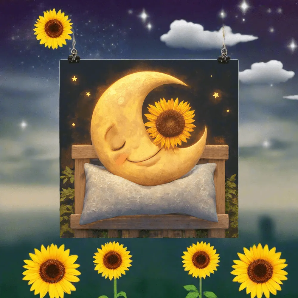 Sunflower Moon Poster