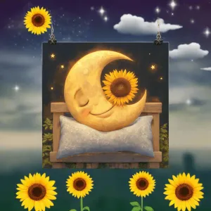 Sunflower Moon Poster