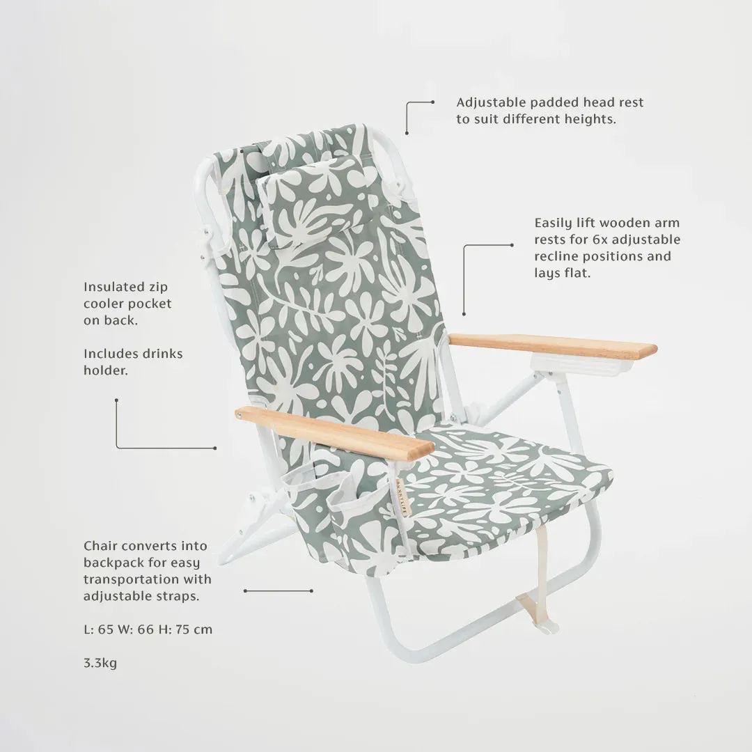 SUNNYLiFE Luxe Beach Chair The Vacay Olive