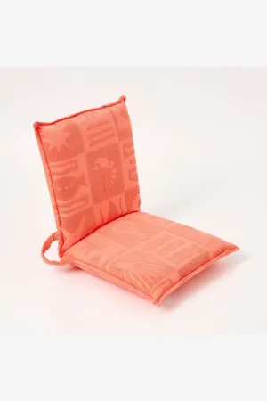 SUNNYLIFE TERRY FOLDING SEAT DE PLAYA CORAL