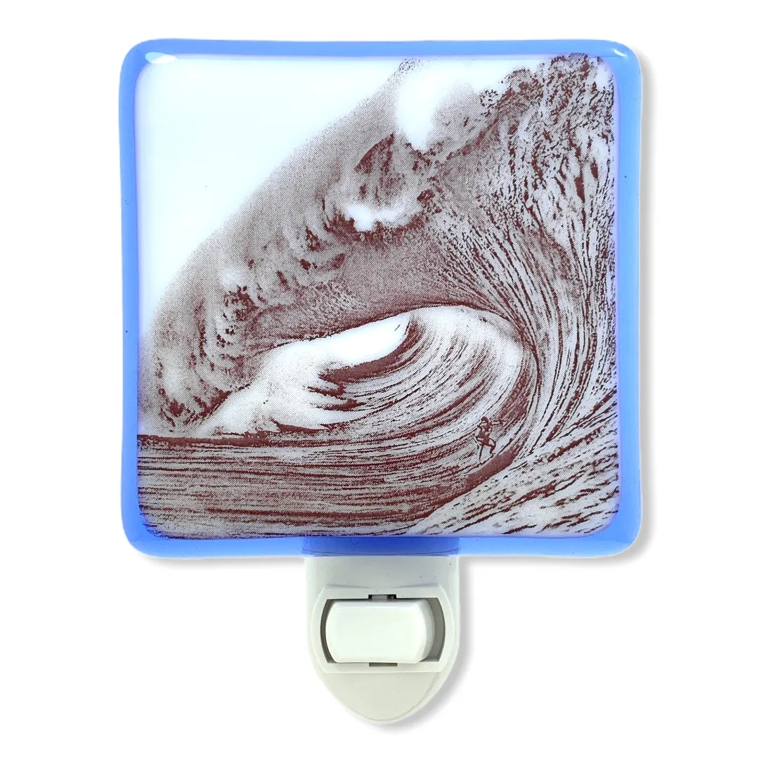 Surfer in Ocean Wave Night Light