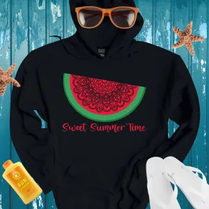 Sweet Summer Watermelon Hoodie Green And Red Design