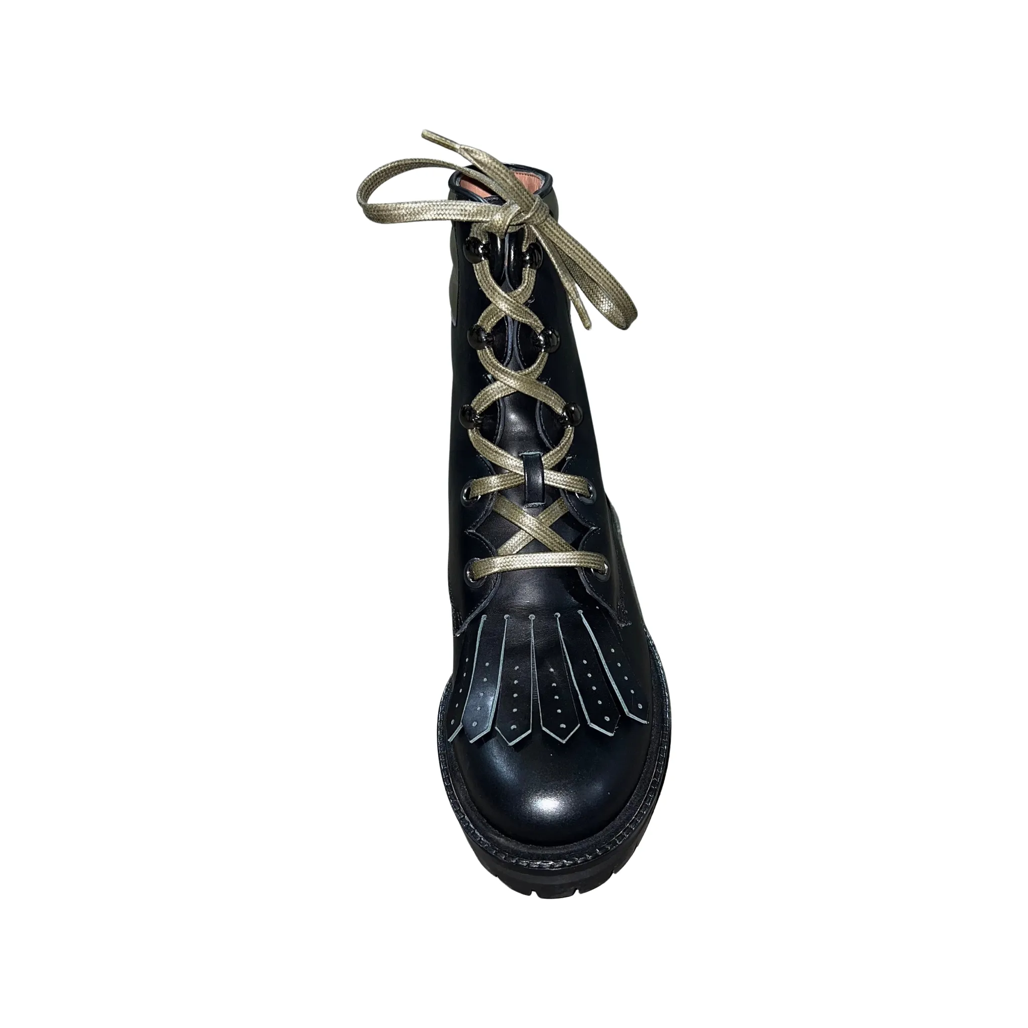 Tabitha Simmons Rhodes Black Cas Calf/Olive Cas Calf