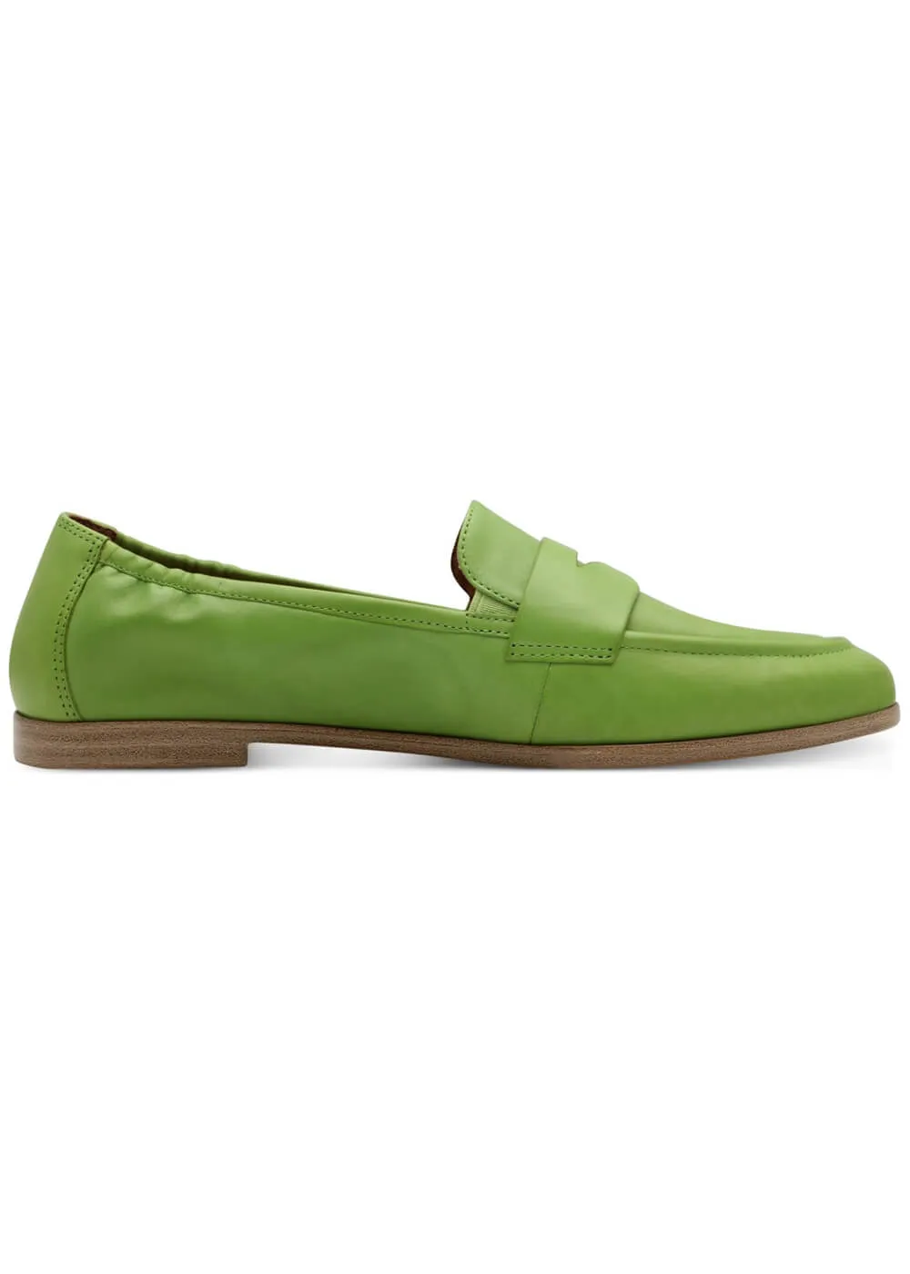 Tamaris Yvette Leather Loafers Apple Green