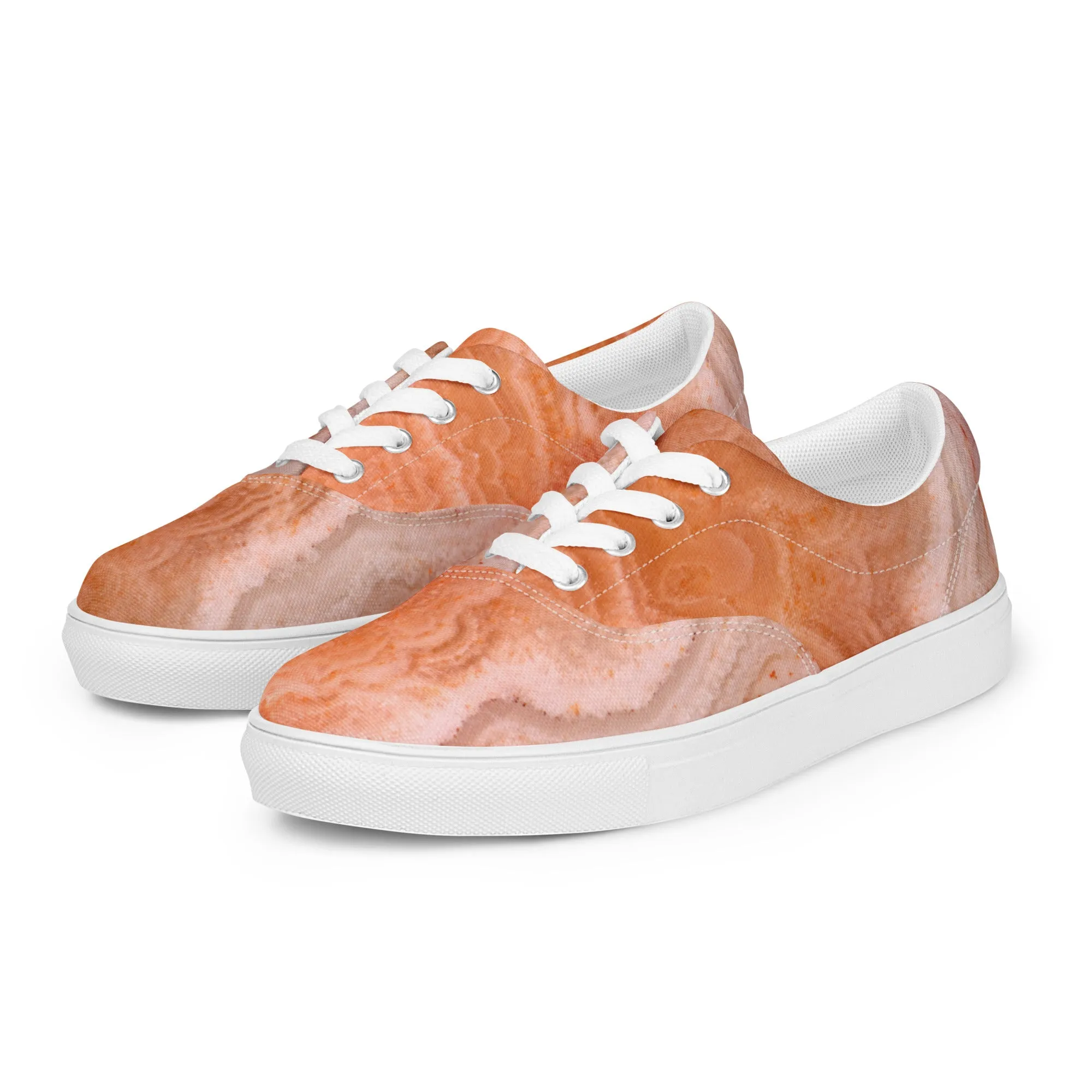 Tangerine Shorelines - Women’s canvas Lace-Ups