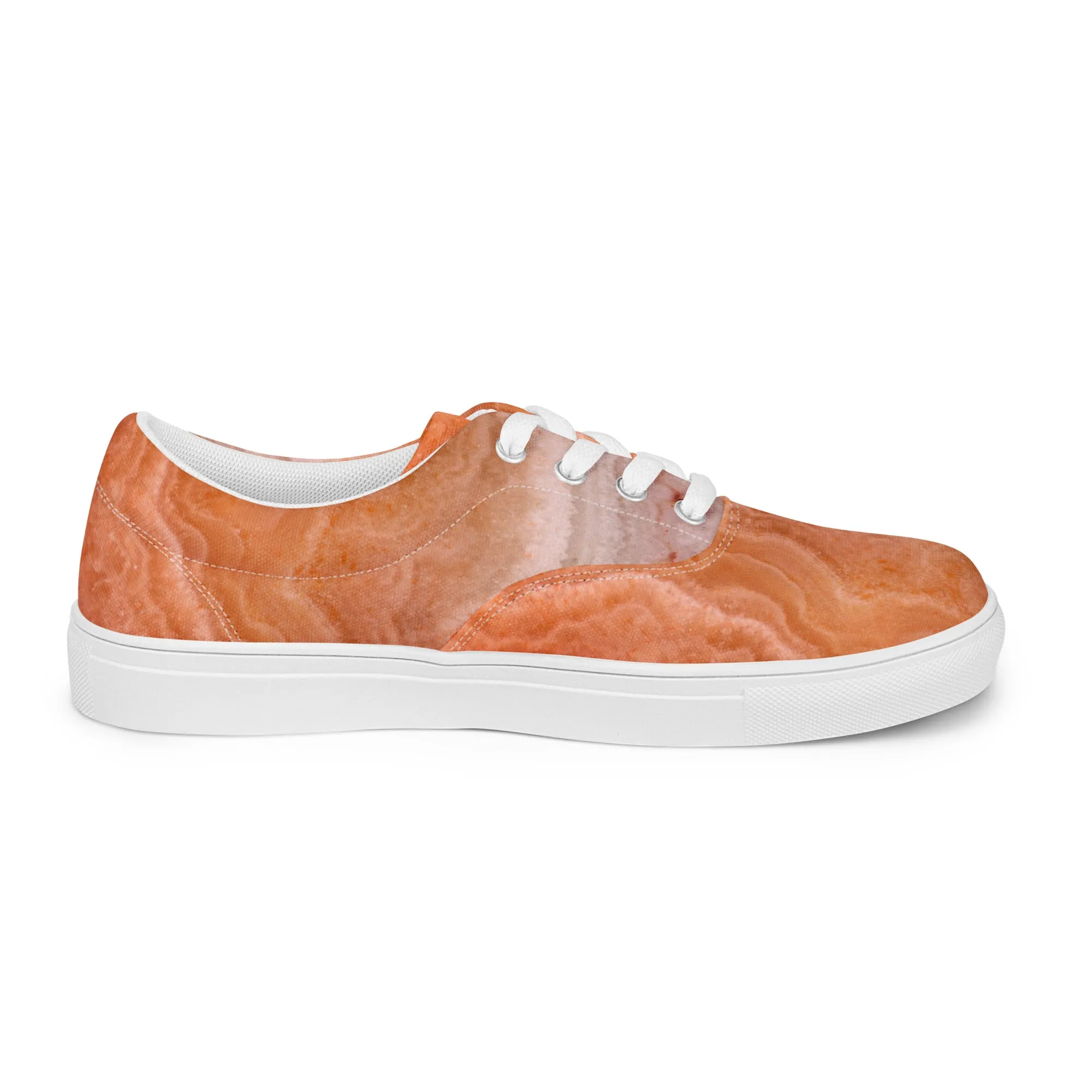 Tangerine Shorelines - Women’s canvas Lace-Ups