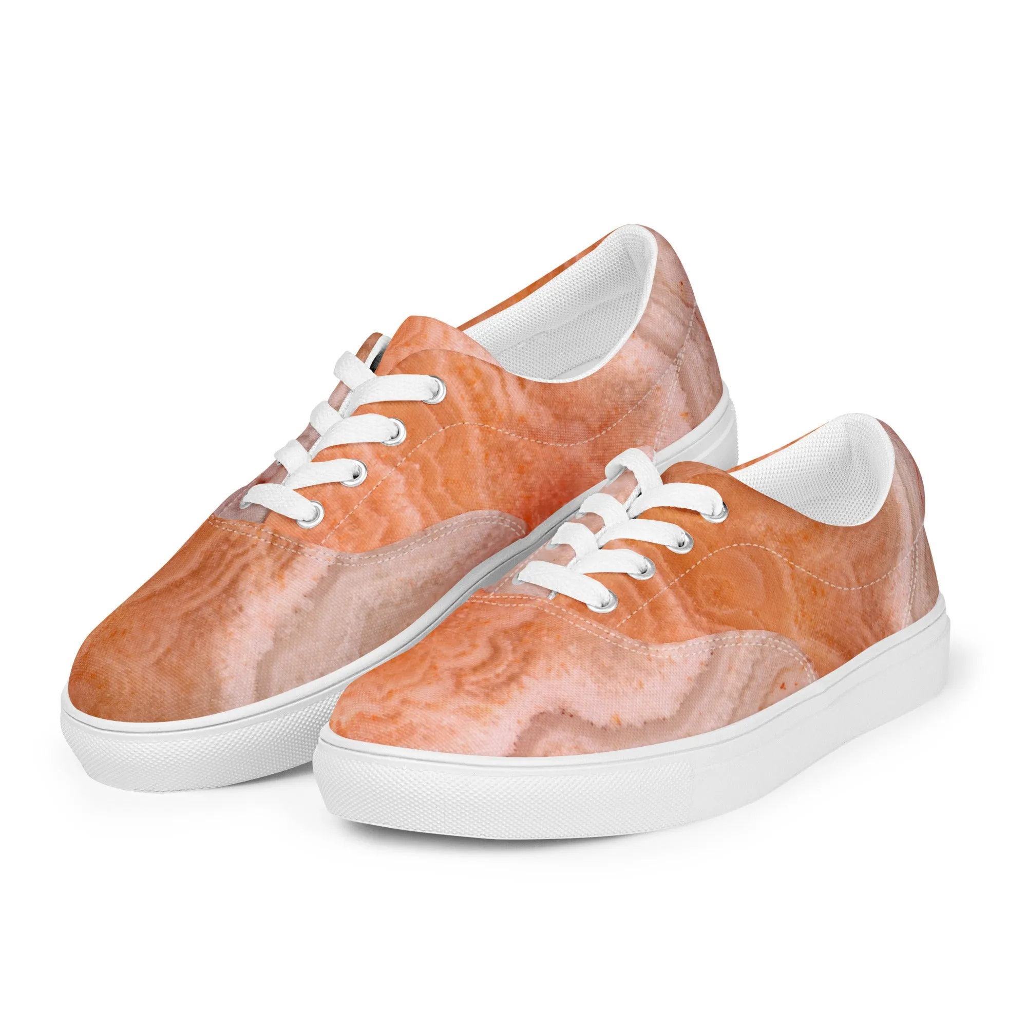 Tangerine Shorelines - Women’s canvas Lace-Ups
