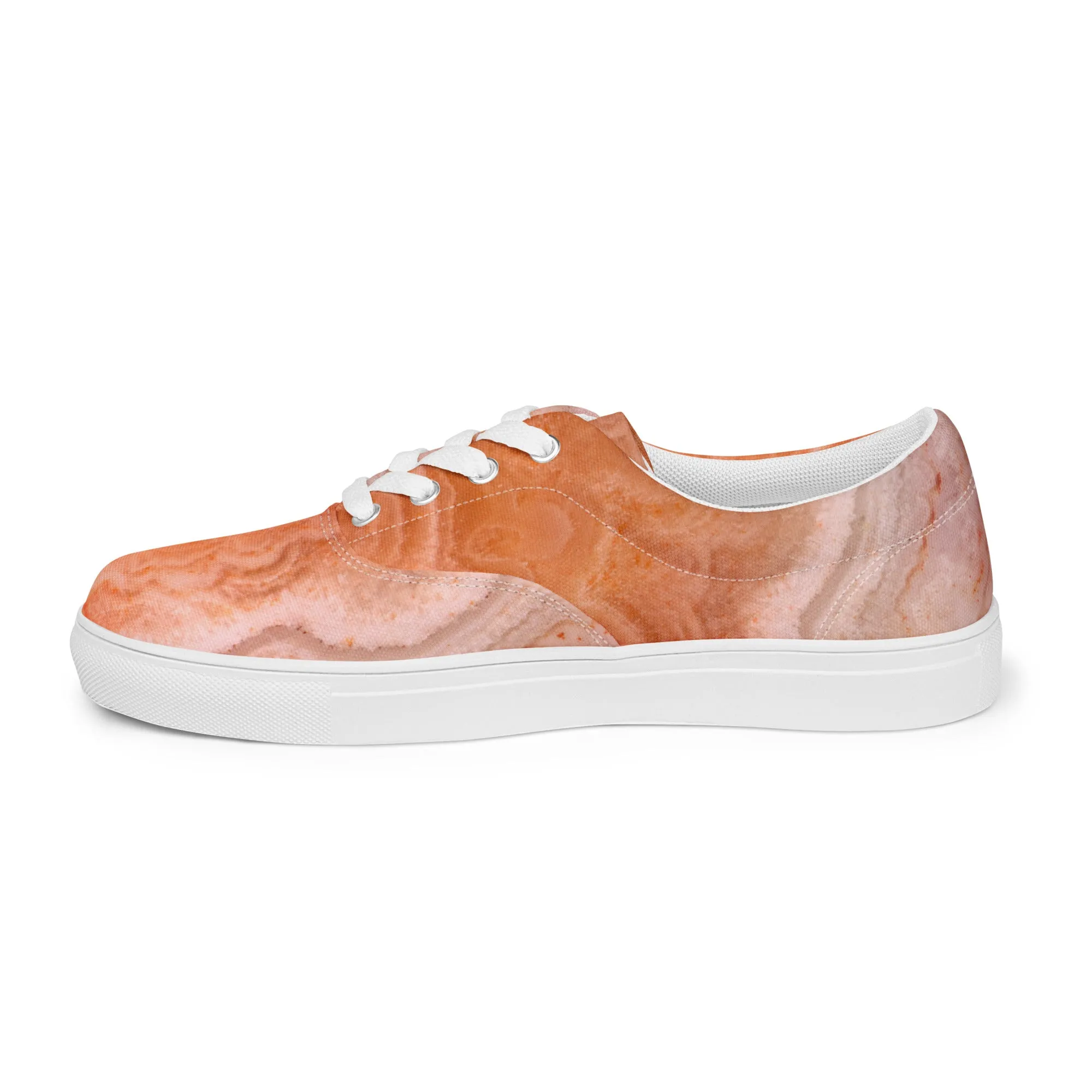 Tangerine Shorelines - Women’s canvas Lace-Ups