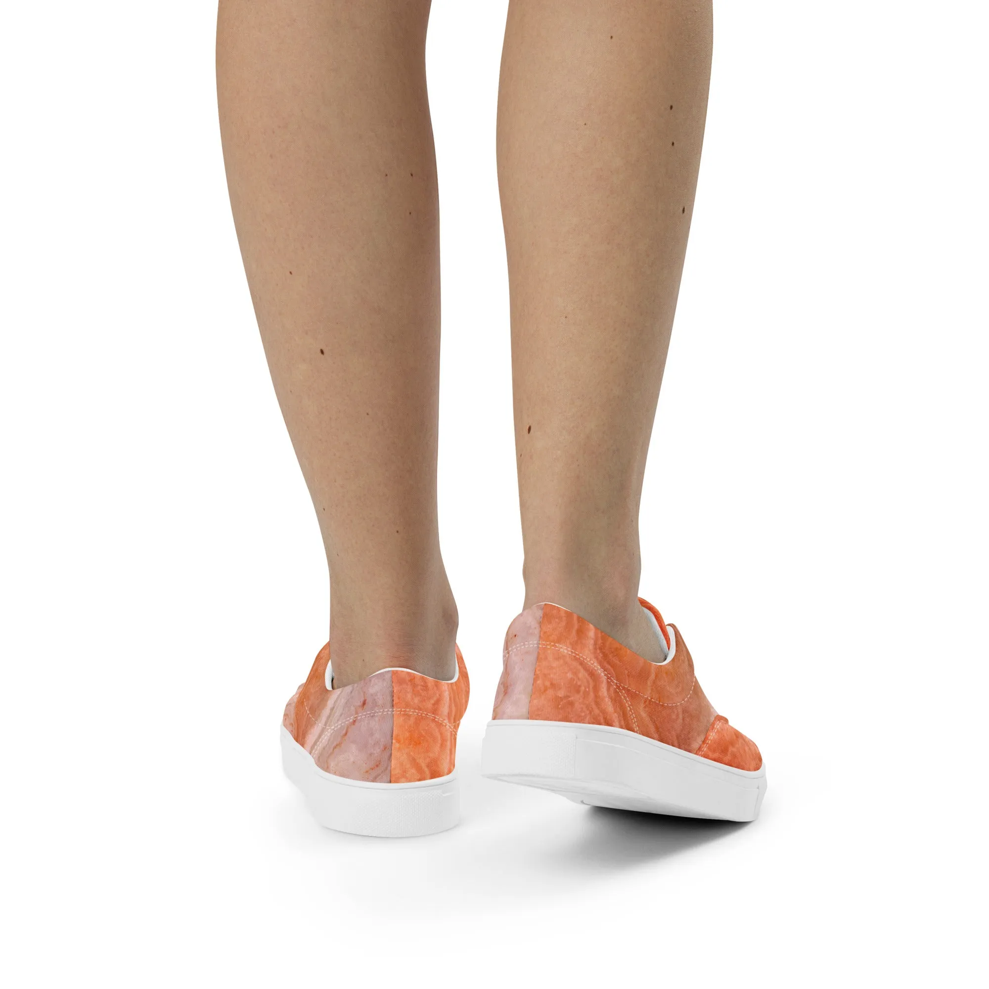 Tangerine Shorelines - Women’s canvas Lace-Ups