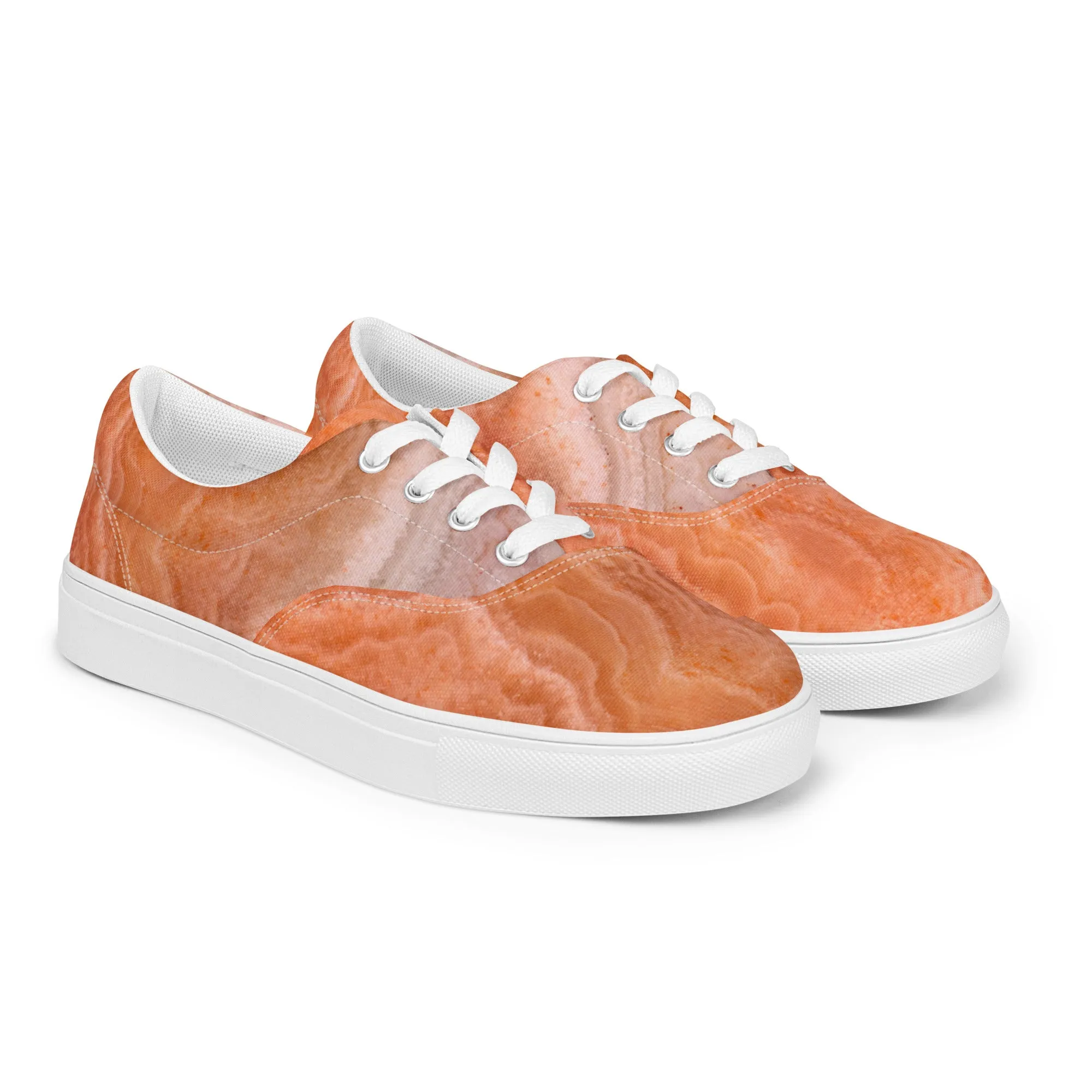 Tangerine Shorelines - Women’s canvas Lace-Ups