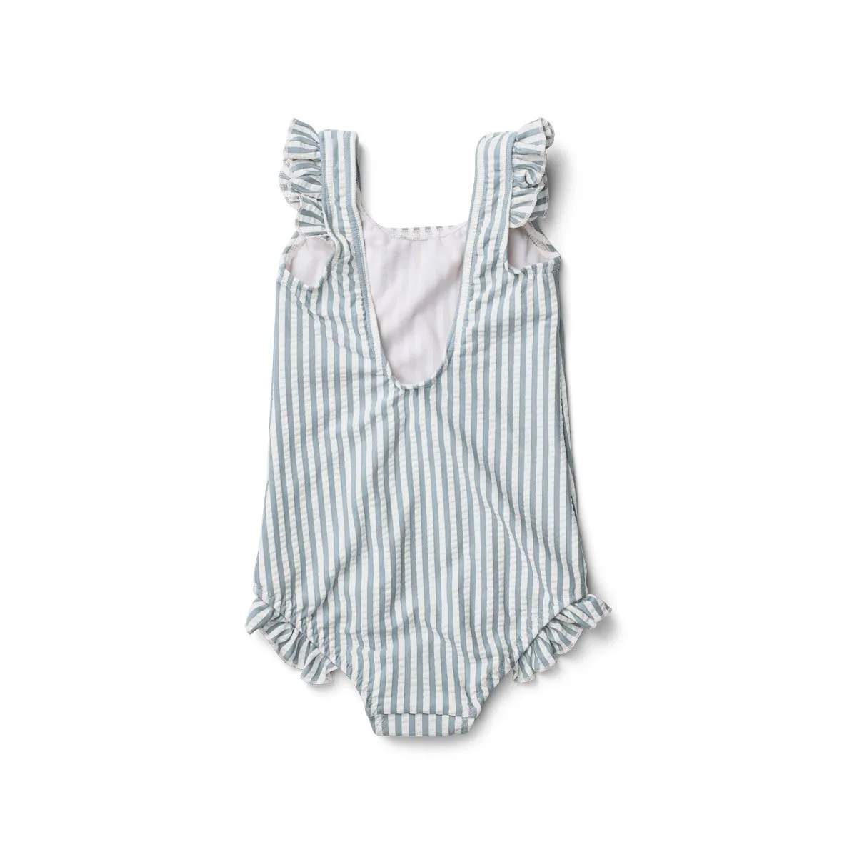 Tanna Swimsuit - Y/D stripe: Sea blue/white