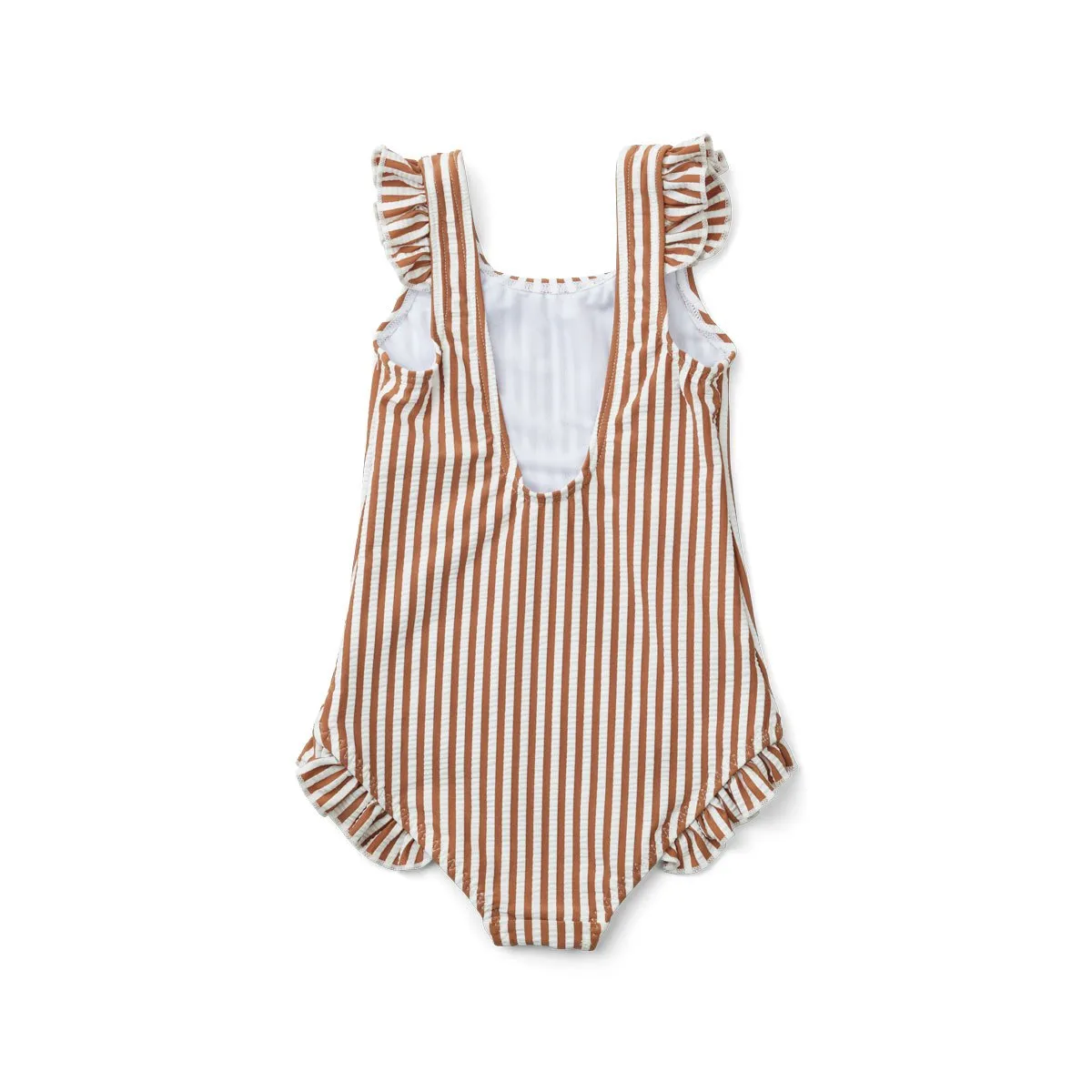 Tanna Swimsuit - Y/D stripe: Terracotta/creme de la creme
