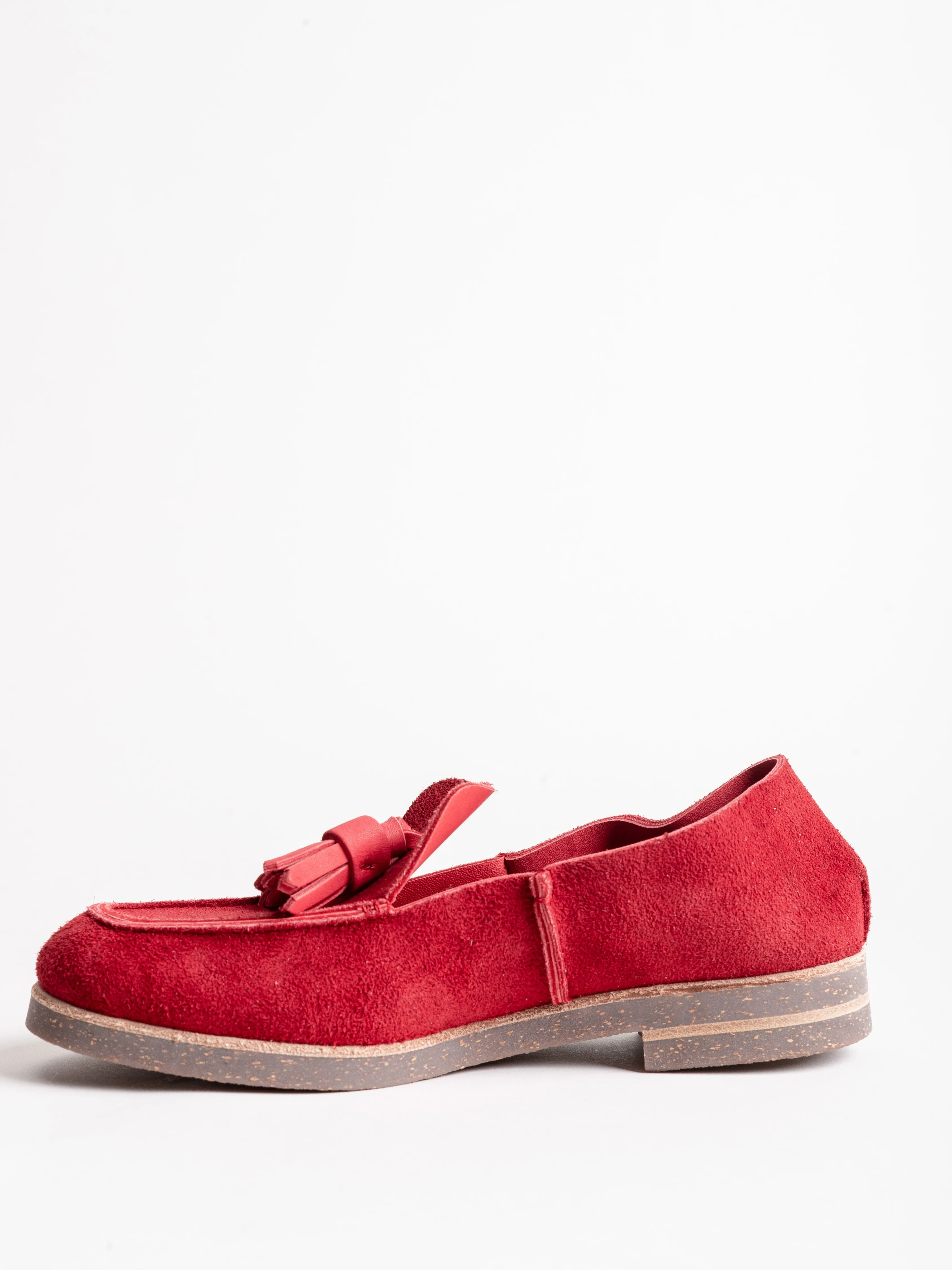 tassel slip on loafer - dark red