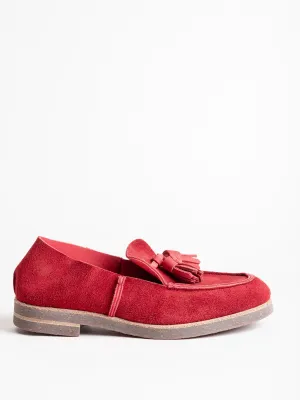 tassel slip on loafer - dark red