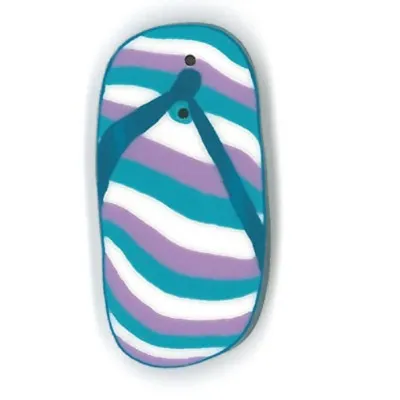 Teal Flip Flops Button