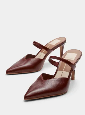 The Kanika Heels by Dolce Vita - Burgundy Crinkle