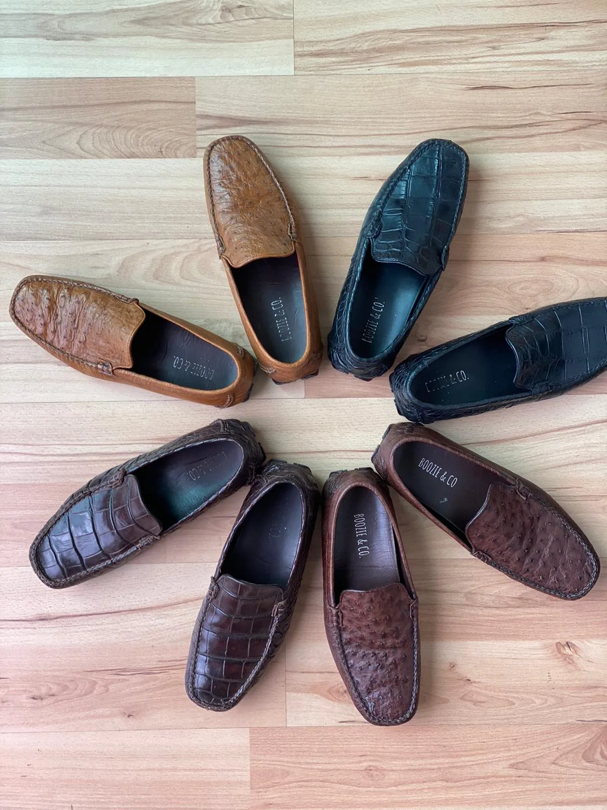 The Road Runner Ostrich Driving Shoes