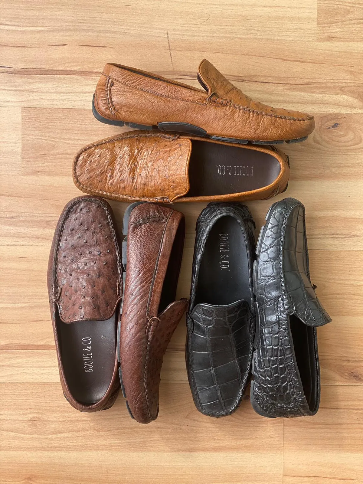 The Road Runner Ostrich Driving Shoes