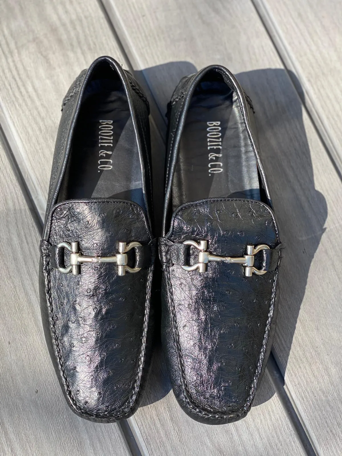 The Road Runner Ostrich Driving Shoes