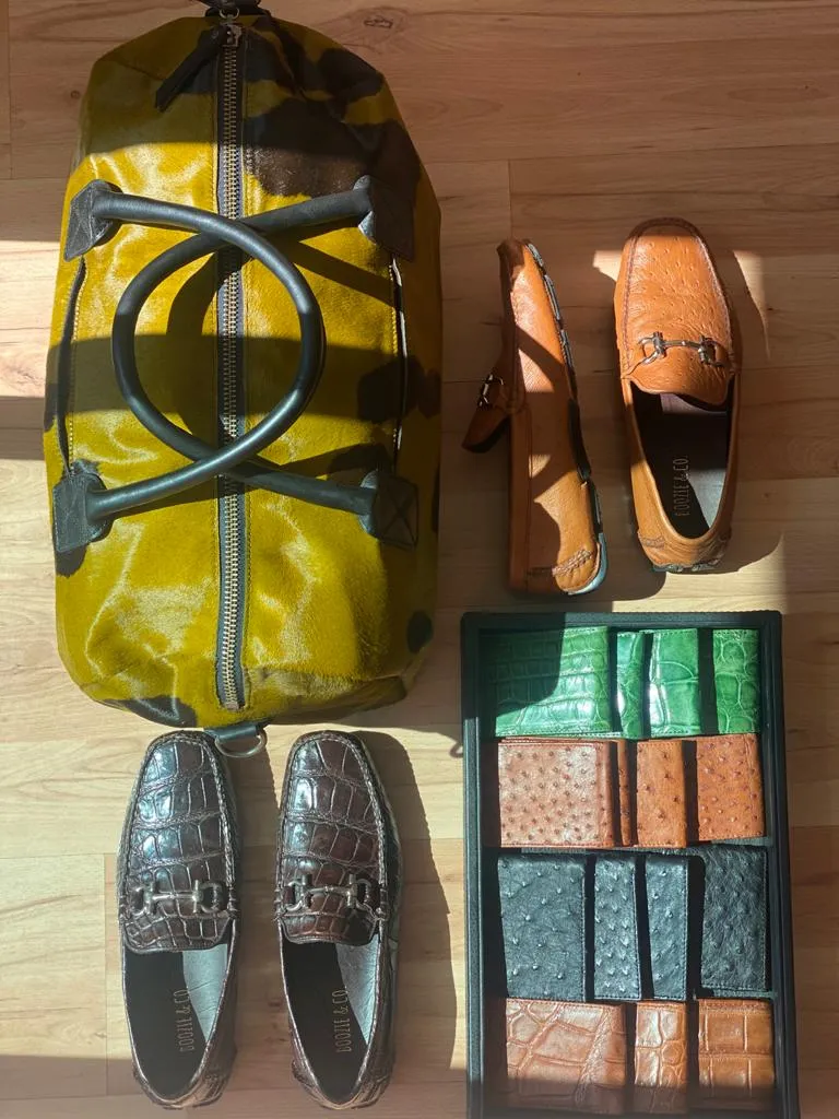 The Road Runner Ostrich Driving Shoes